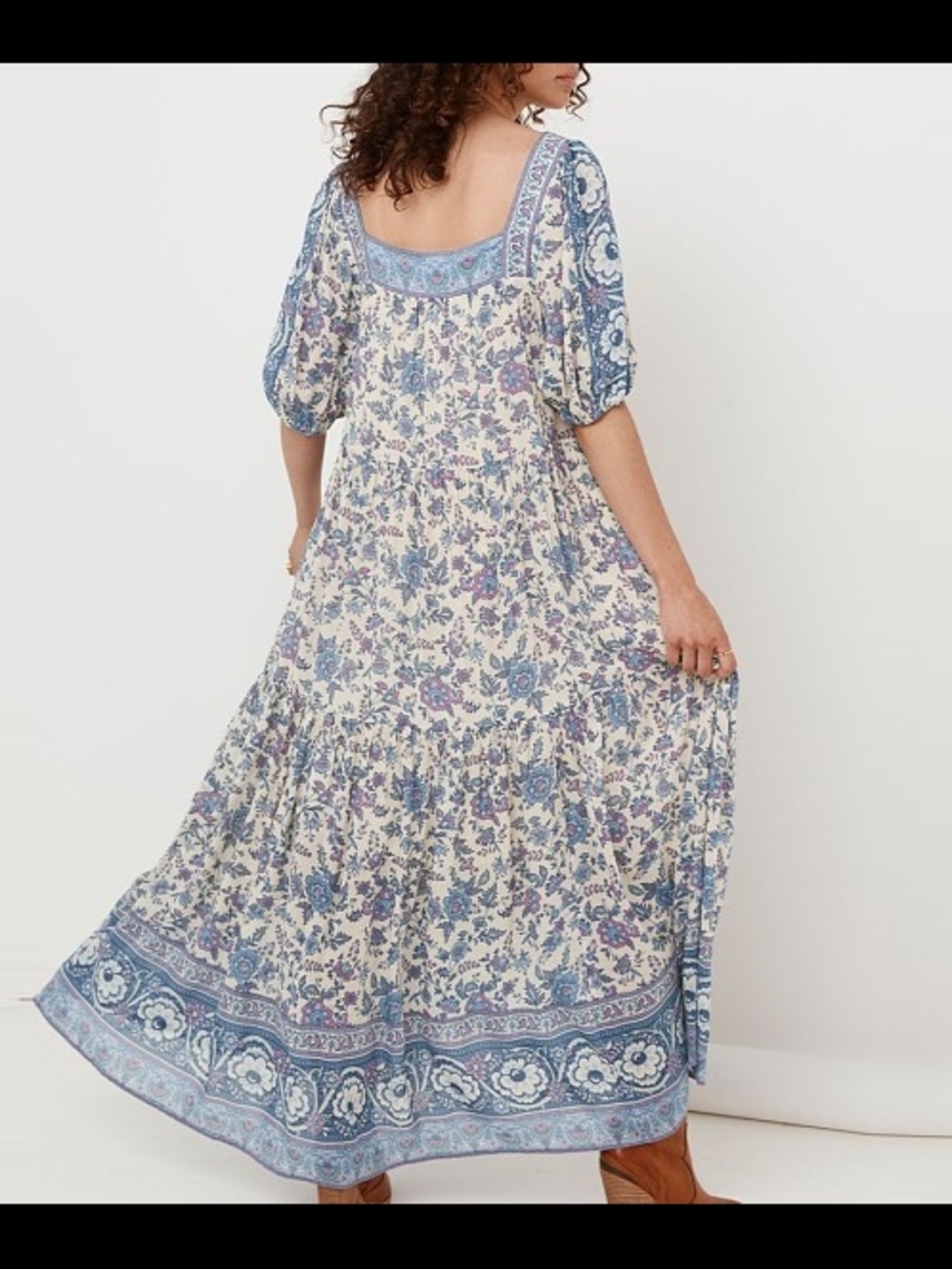 Spell Folk Song Square Neck Dress